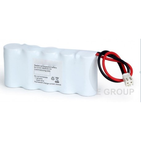 High Temperature Ni-Cd battery Pack 6.0V 1800mAh for Emergency Lights etc.