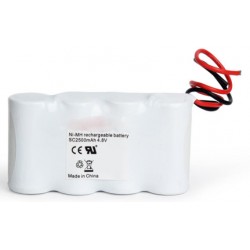 Ni-Cd High Temperature battery Pack 4.8V 2500mAh for Emergency Lights etc.